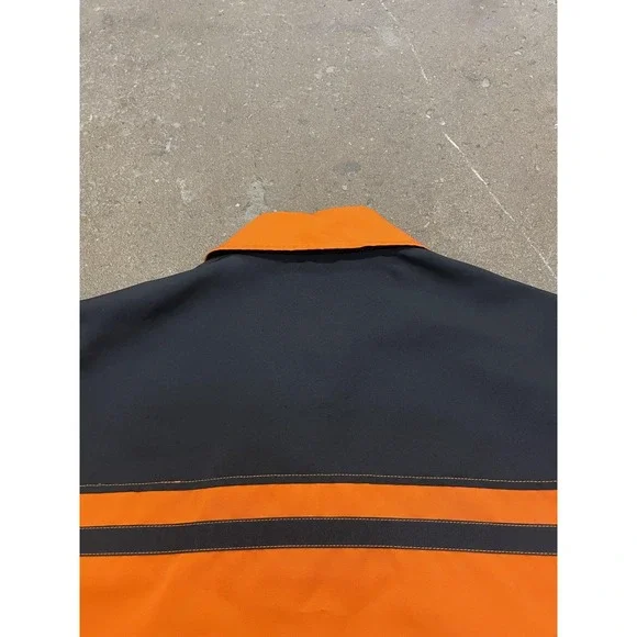 Vintage Arnold Palmer Sports 95 Jacket Mens 48 Orange Black Golf Windbreaker 90s